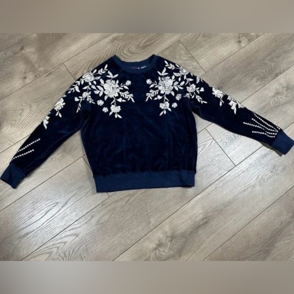 Johnny Was Leona Relaxed Velour Raglan top, size S - Picture 7 of 10